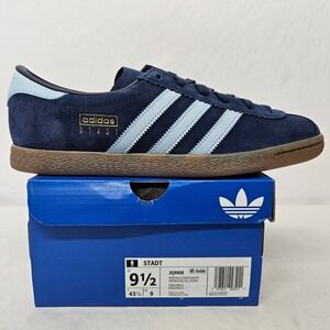 adidas Stadt Navy Blue with Light Blue Stripes Sneakers
